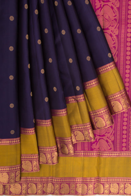 Taranga Kanchi Silk Butta Dark Blue Saree