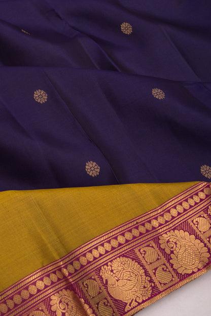 Taranga Kanchi Silk Butta Dark Blue Saree