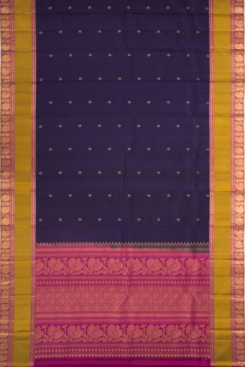 Taranga Kanchi Silk Butta Dark Blue Saree