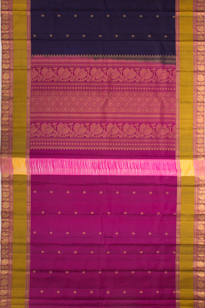 Taranga Kanchi Silk Butta Dark Blue Saree