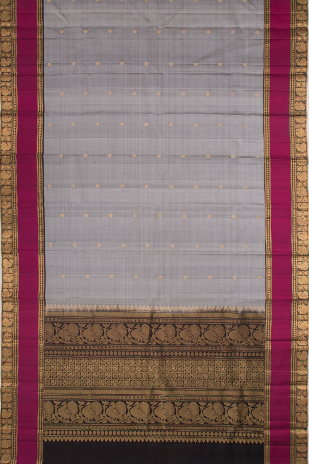 Taranga Kanchi Silk Butta Grey Saree