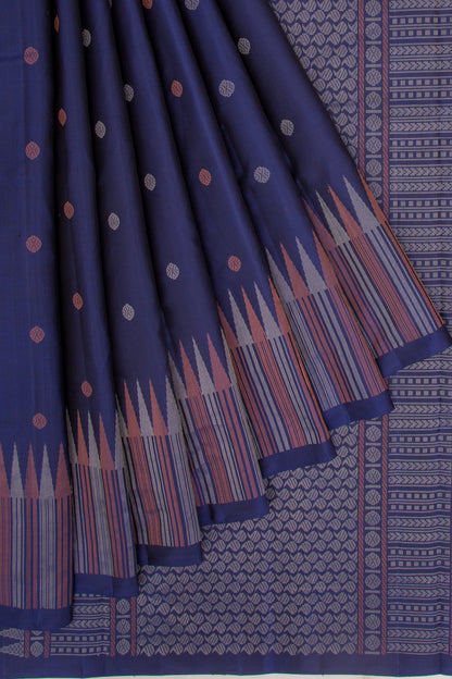 Taranga Kanchi Silk Butta Dark Blue Saree