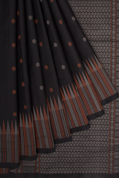 Taranga Kanchi Silk Butta Black Saree