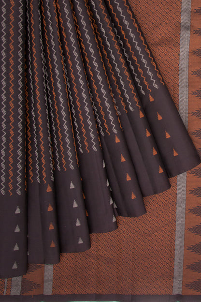 Taranga Kanchi Silk Brocade Black Saree