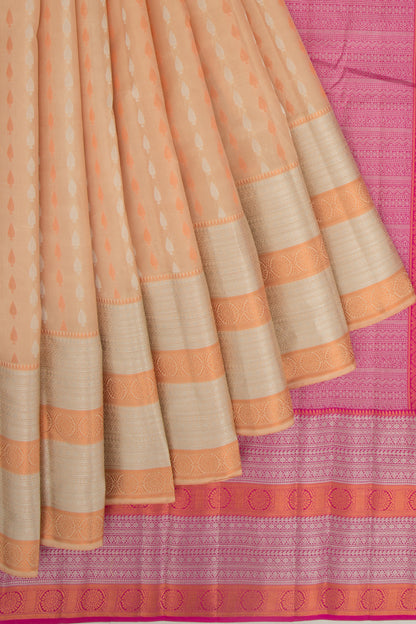Taranga Kanchi Silk Butta Cream Saree