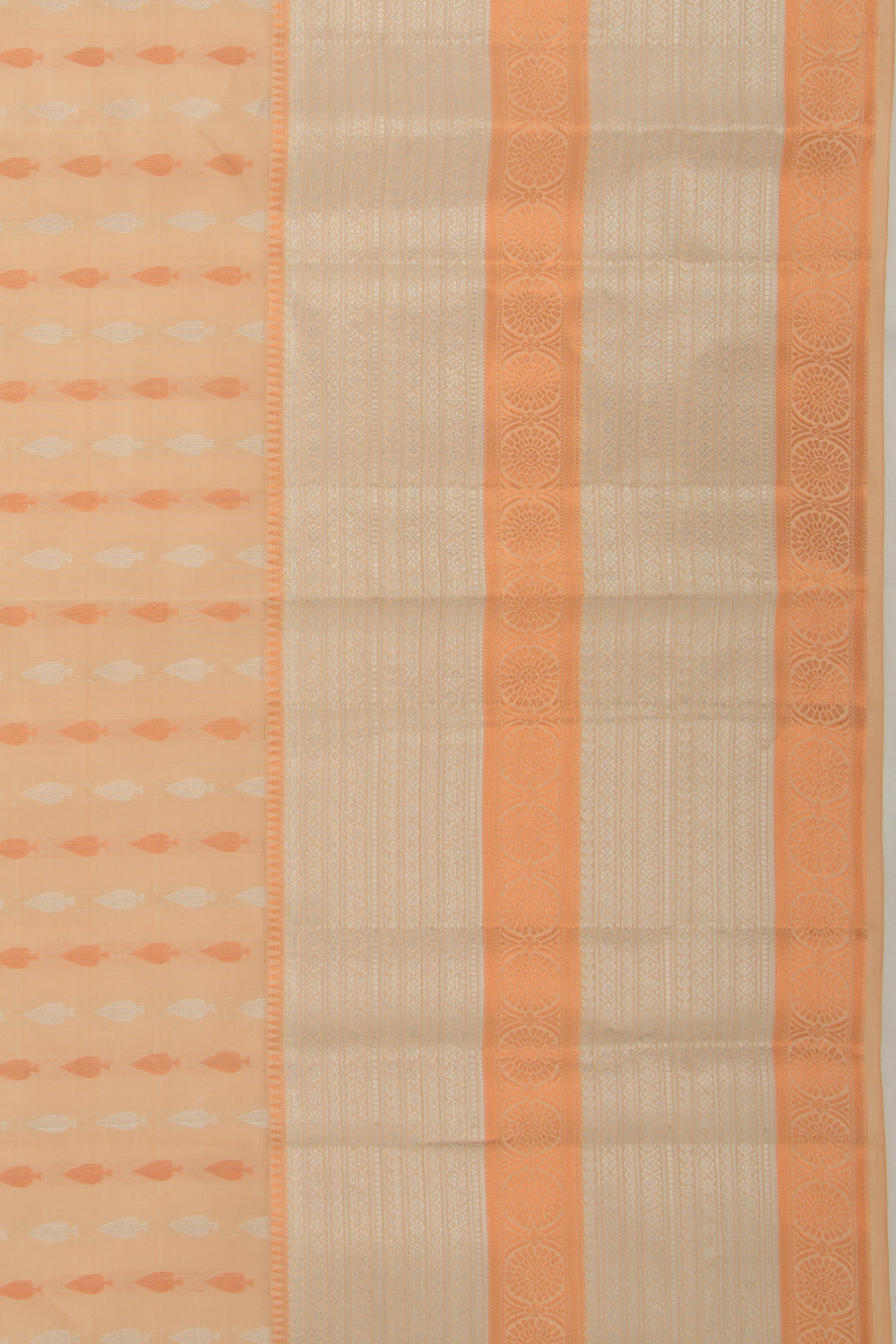 Taranga Kanchi Silk Butta Cream Saree