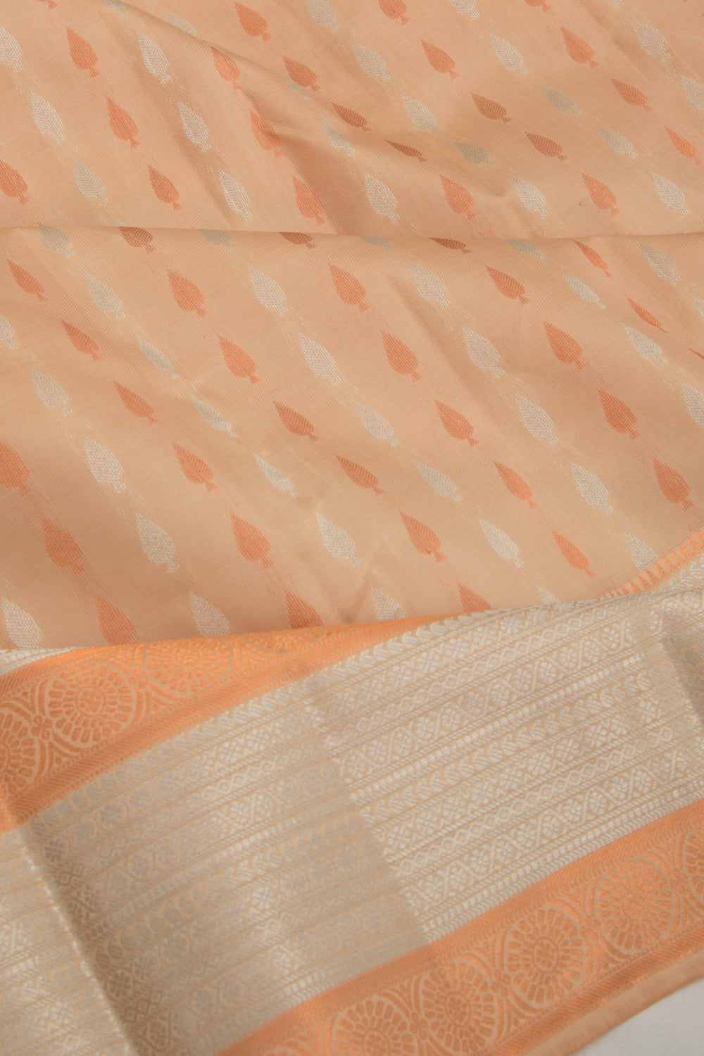 Taranga Kanchi Silk Butta Cream Saree