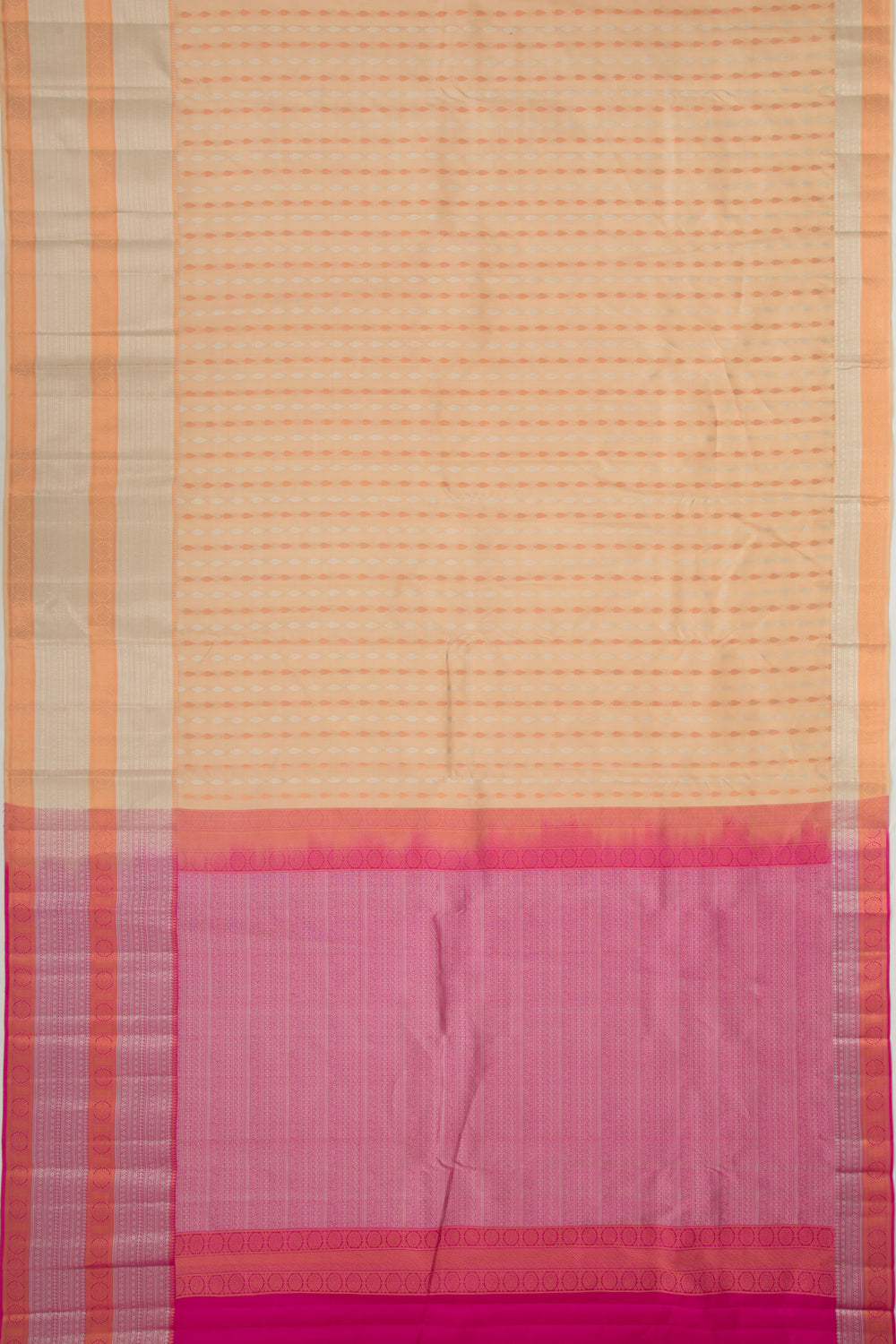 Taranga Kanchi Silk Butta Cream Saree