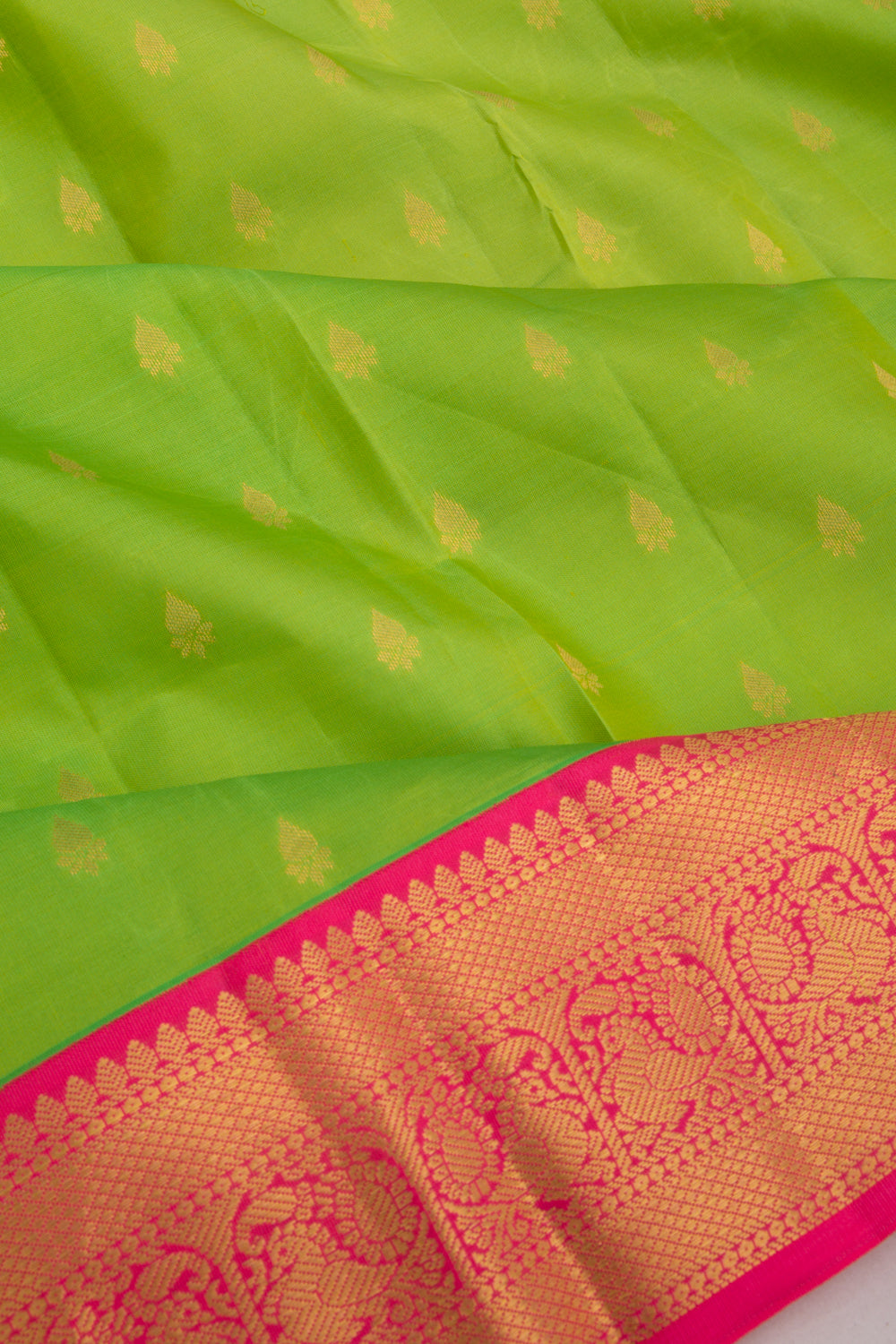 Taranga Kanchi Silk Butta Green Saree