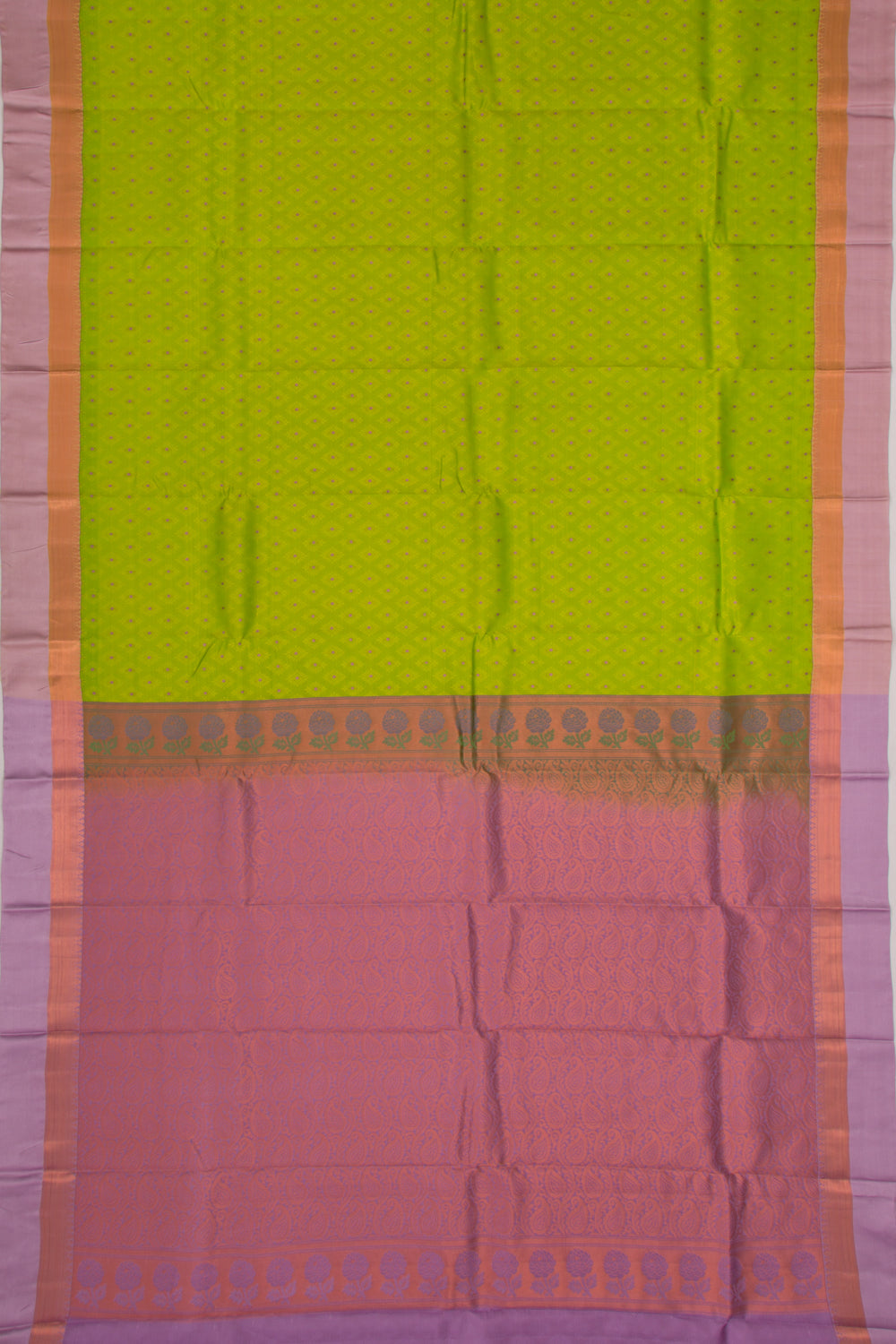 Soft Silk Brocade Mehandi Green Saree