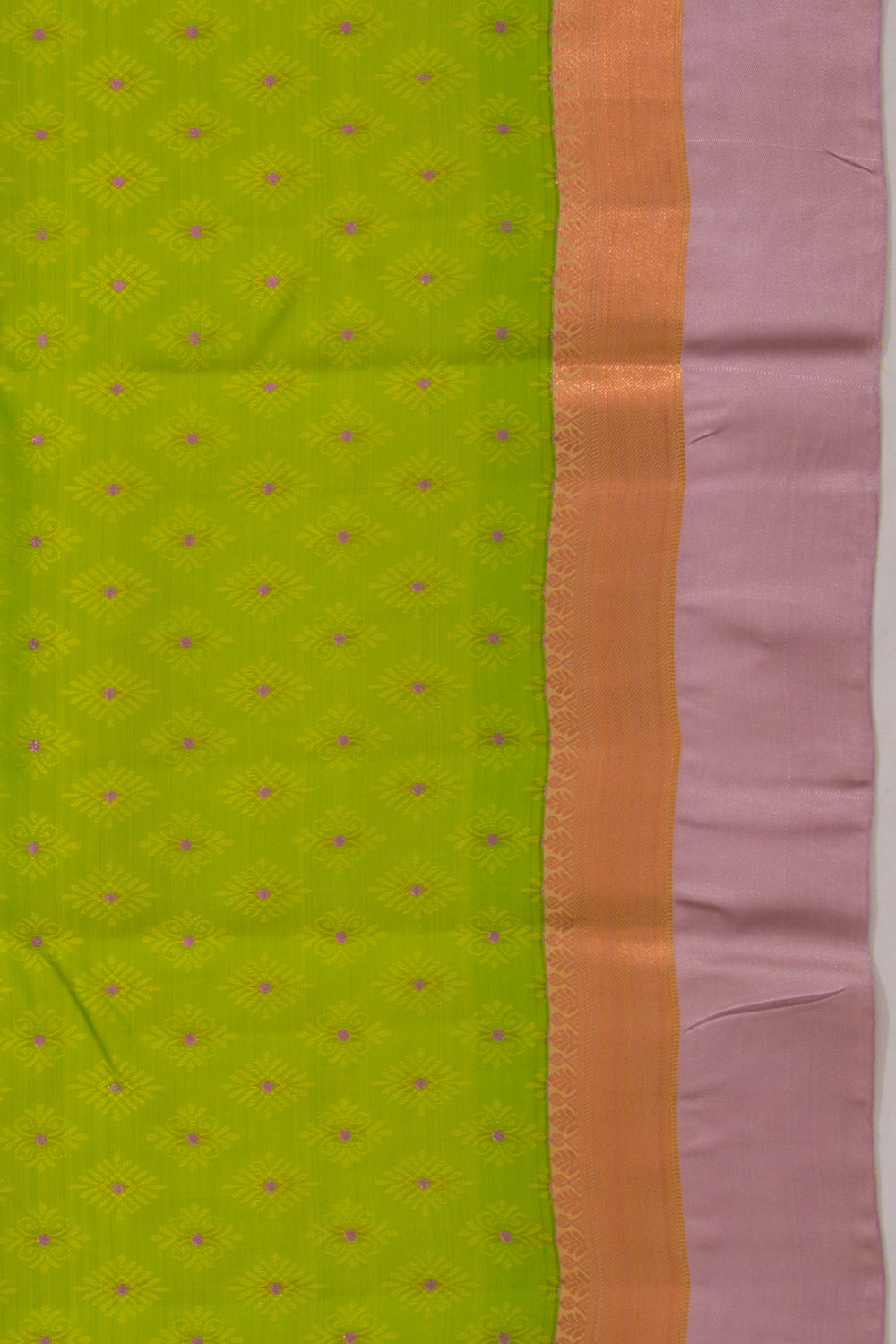 Soft Silk Brocade Mehandi Green Saree