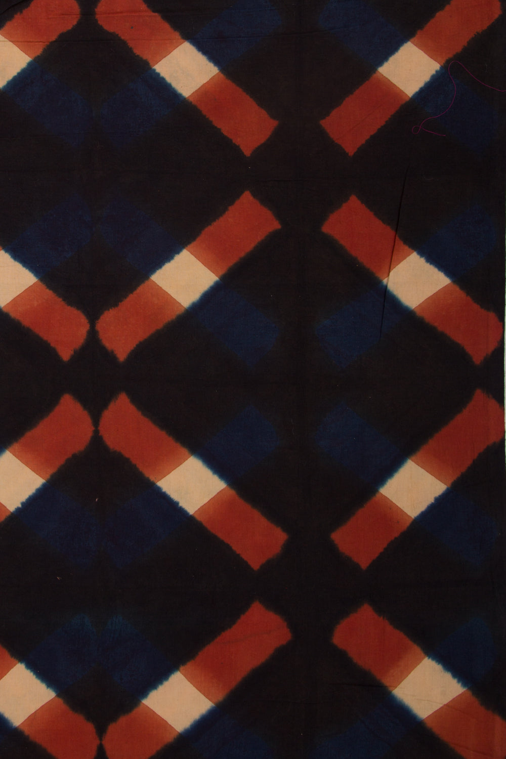 Chanderi Cotton Dabu Block Printed Black Saree