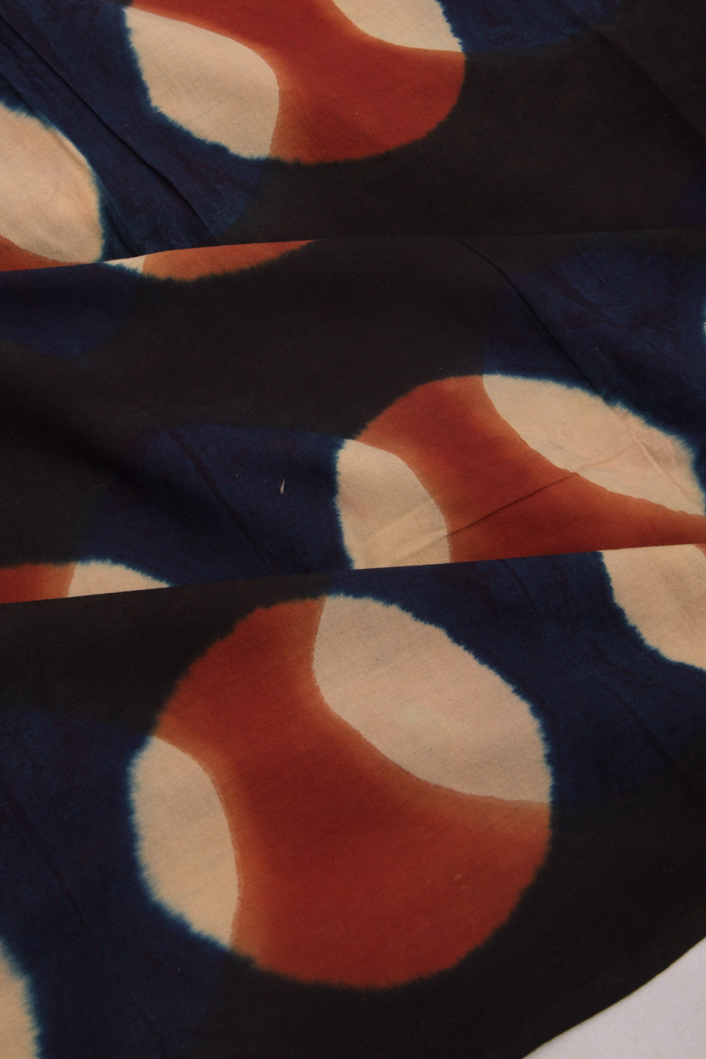 Chanderi Cotton Dabu Block Printed Black Saree