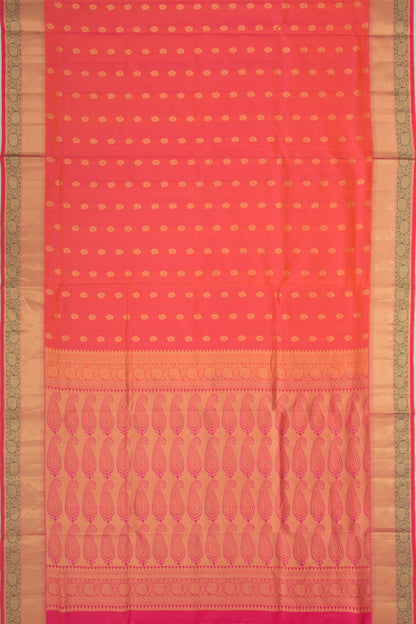 Coimbatore Soft Silk Butta Dual Tone Pink And Orange Saree