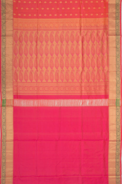 Coimbatore Soft Silk Butta Dual Tone Pink And Orange Saree