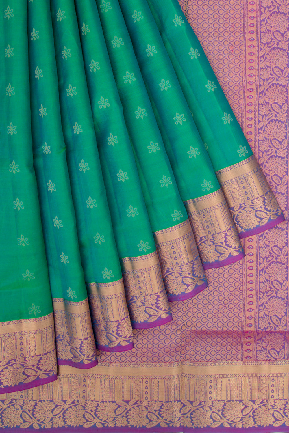 Coimbatore Soft Silk Butta Dual Tone Green Saree