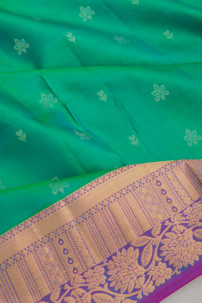 Coimbatore Soft Silk Butta Dual Tone Green Saree