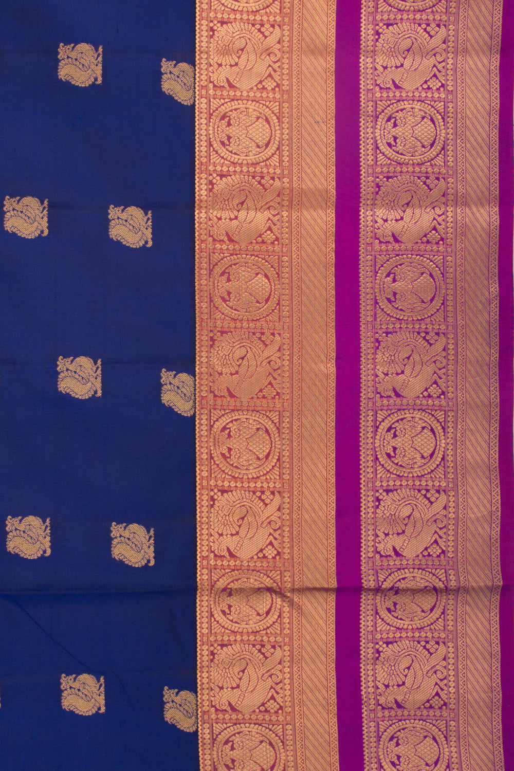 Coimbatore Soft Silk Butta Dark Blue Saree