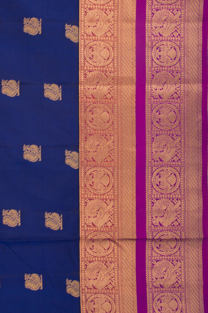 Coimbatore Soft Silk Butta Dark Blue Saree