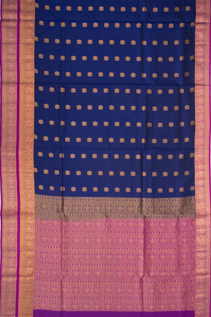 Coimbatore Soft Silk Butta Dark Blue Saree