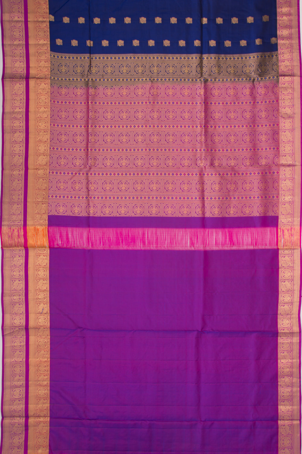 Coimbatore Soft Silk Butta Dark Blue Saree