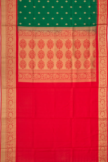 Coimbatore Soft Silk Butta Dark Green Saree