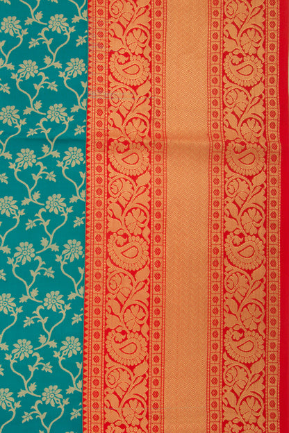 Coimbatore Soft Silk Jaal Sky Blue Saree