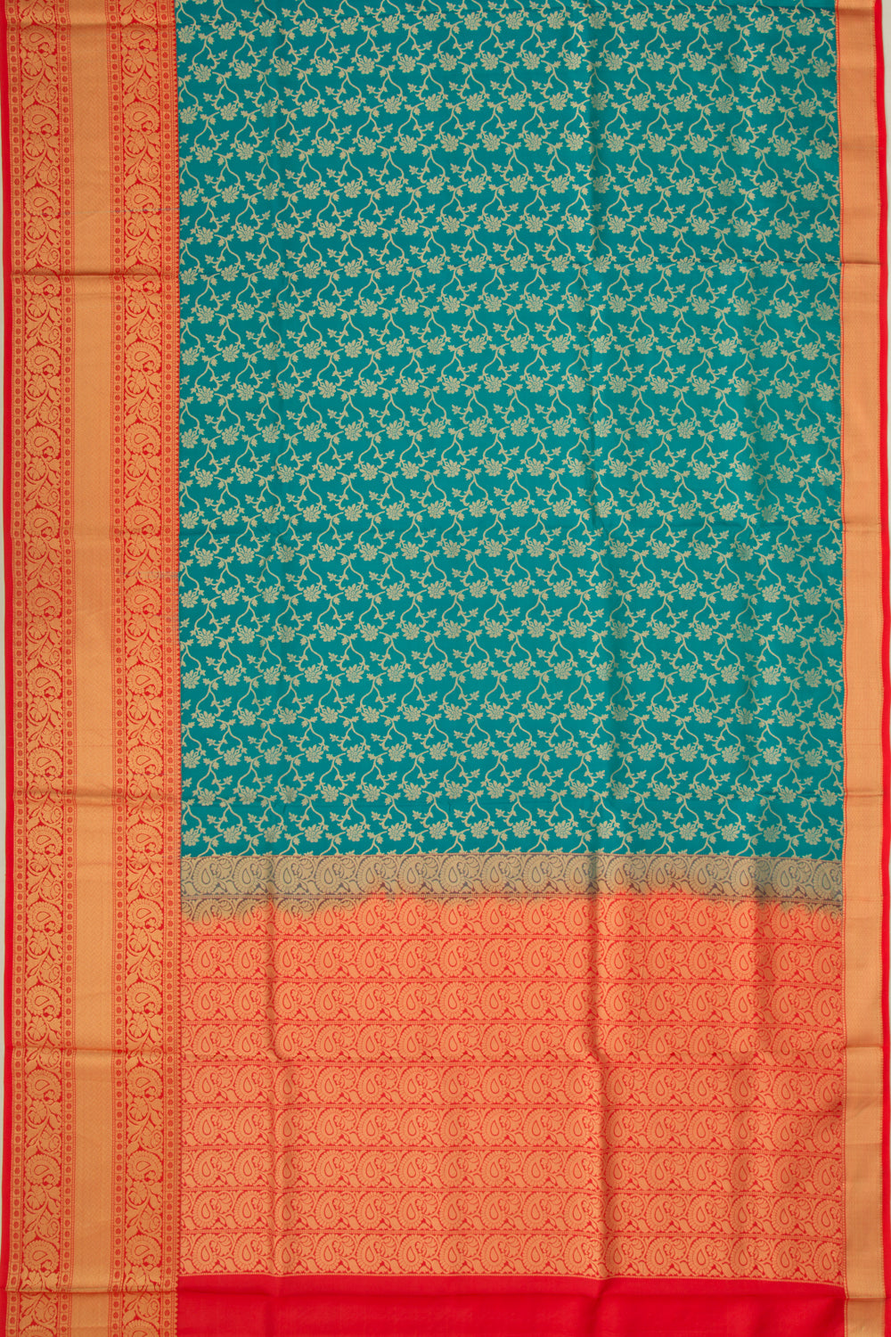 Coimbatore Soft Silk Jaal Sky Blue Saree