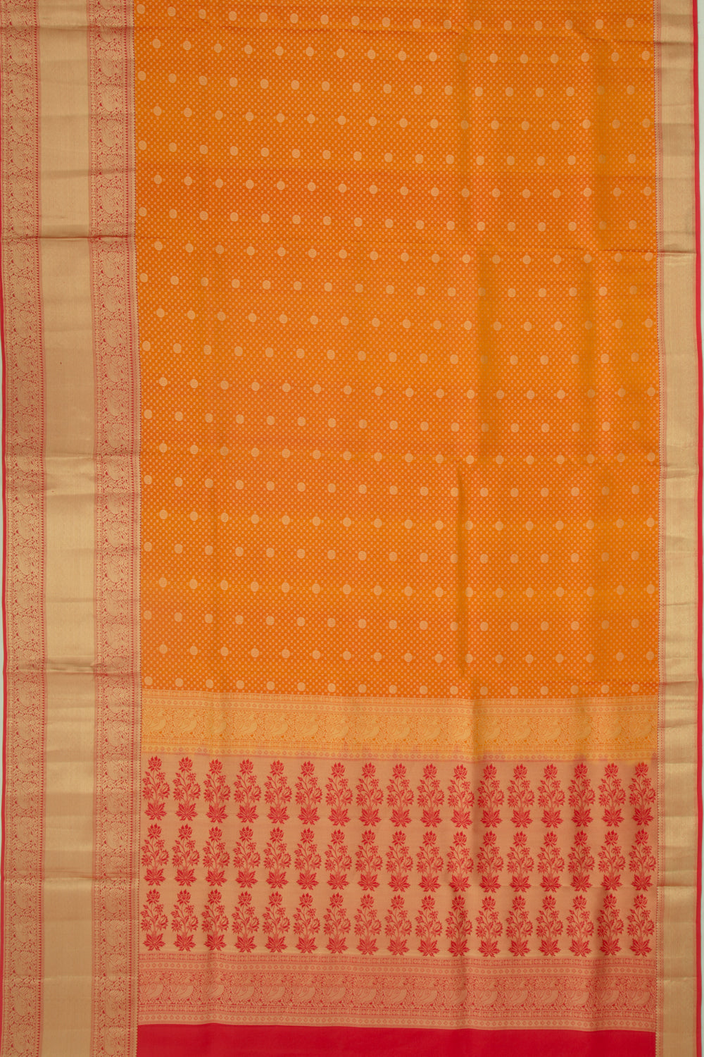 Coimbatore Soft Silk Brocade Orange Saree
