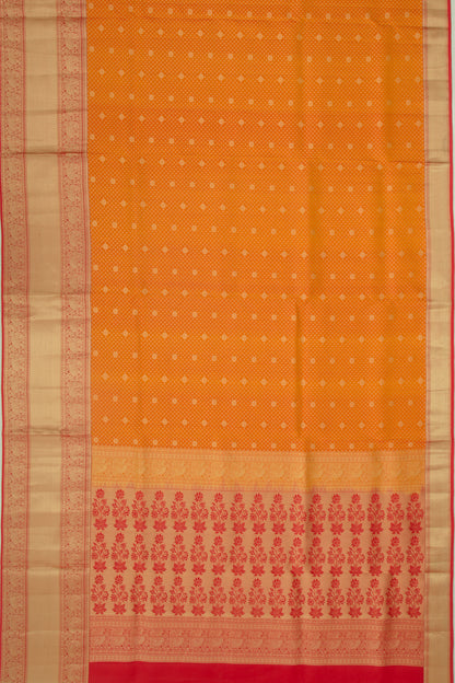 Coimbatore Soft Silk Brocade Orange Saree