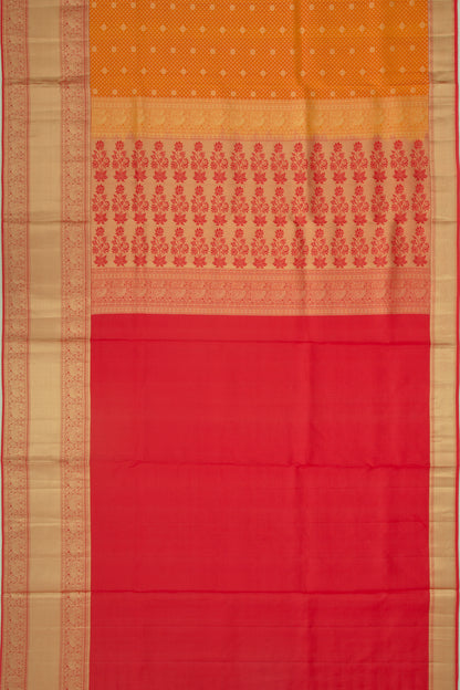 Coimbatore Soft Silk Brocade Orange Saree