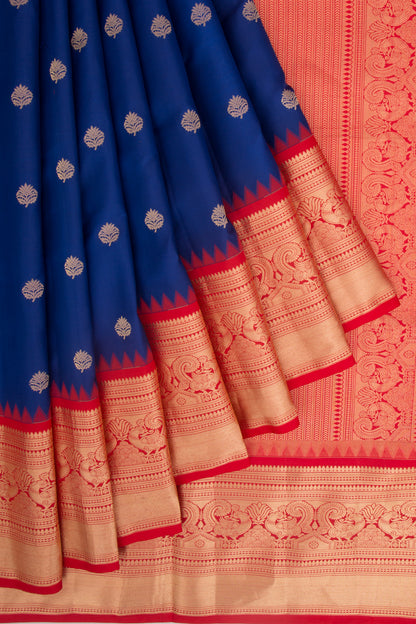 Coimbatore Soft Silk Butta Royal Blue Saree