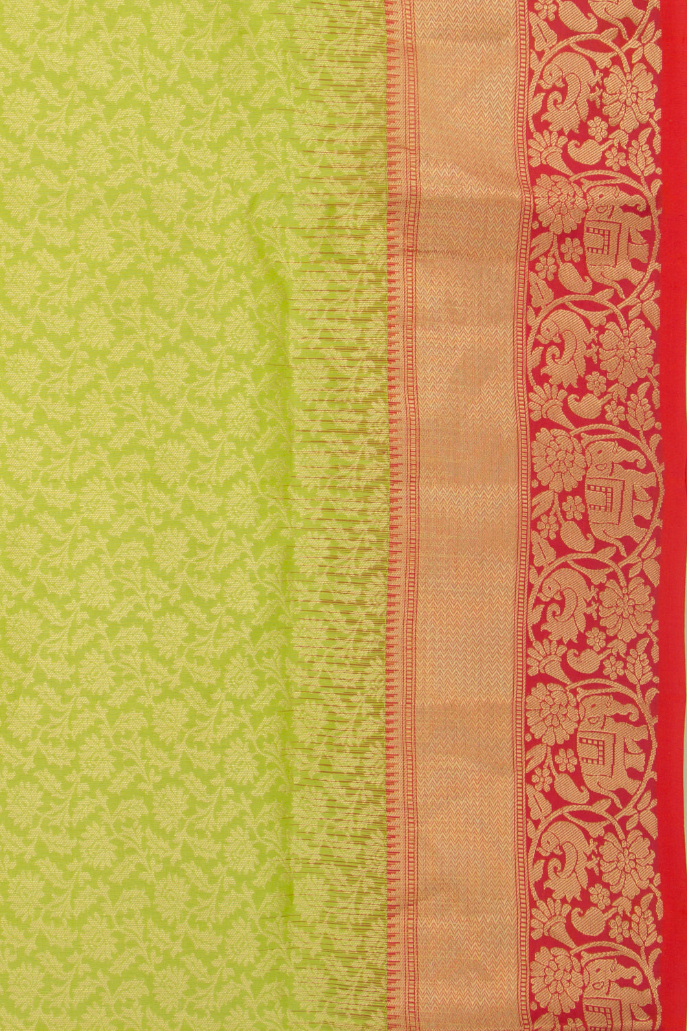 Coimbatore Soft Silk Brocade Green Saree