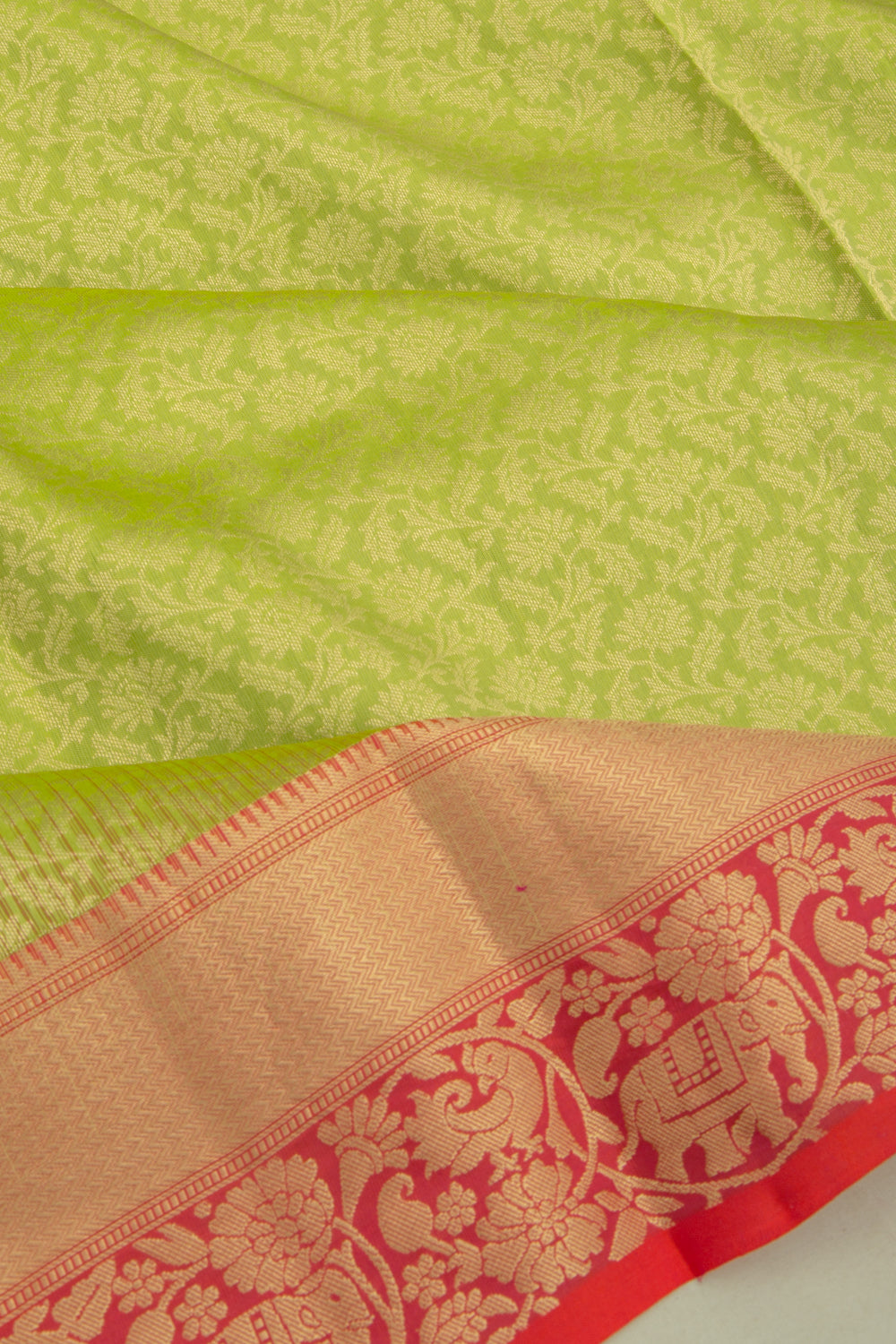 Coimbatore Soft Silk Brocade Green Saree