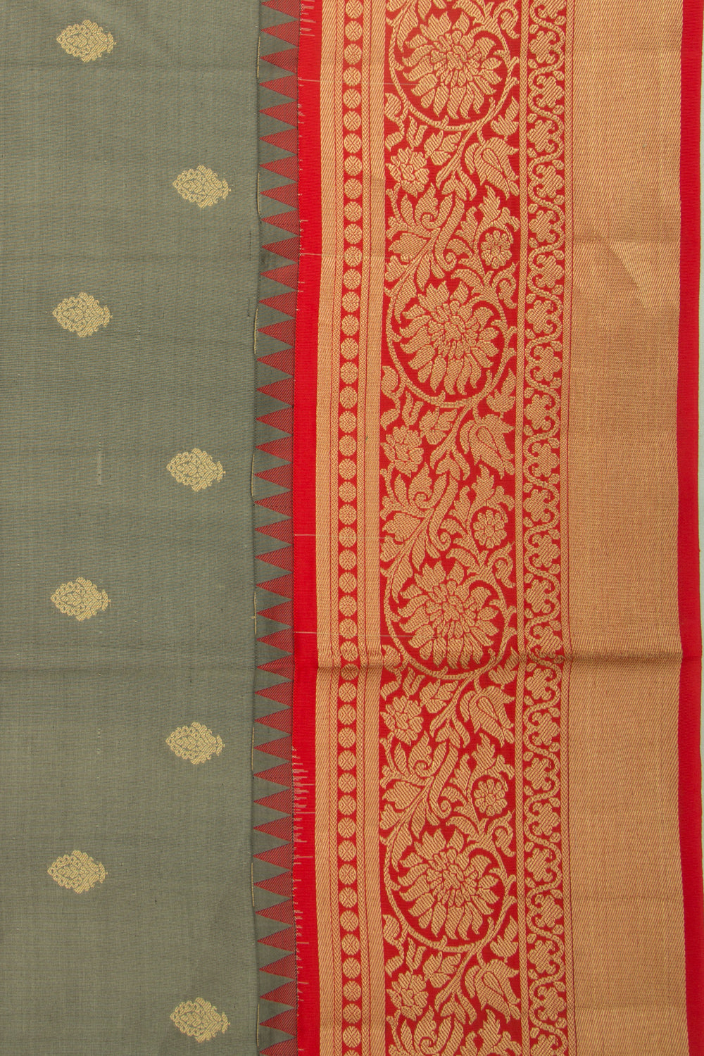 Coimbatore Soft Silk Butta Grey Saree
