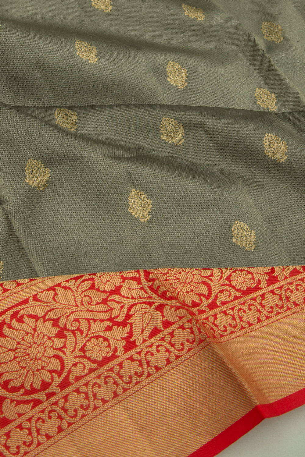 Coimbatore Soft Silk Butta Grey Saree