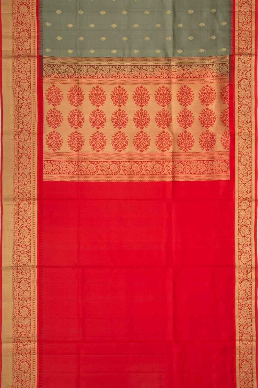 Coimbatore Soft Silk Butta Grey Saree