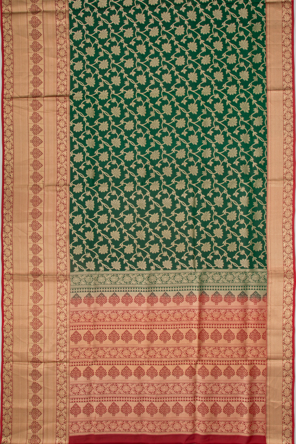 Coimbatore Soft Silk Jaal Bottle Green Saree