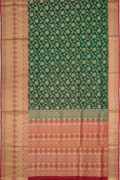 Coimbatore Soft Silk Jaal Bottle Green Saree