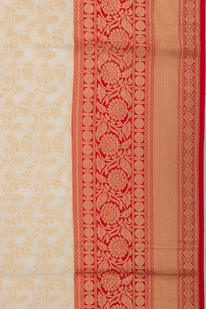 Coimbatore Soft Silk Jaal Cream Saree