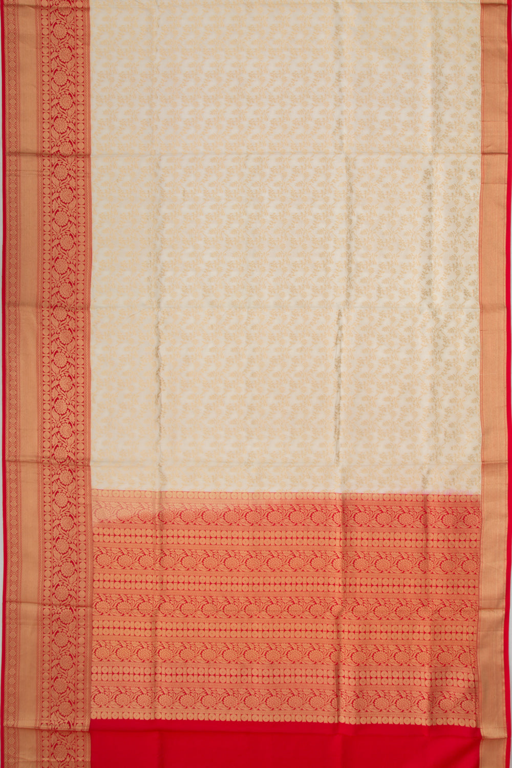 Coimbatore Soft Silk Jaal Cream Saree