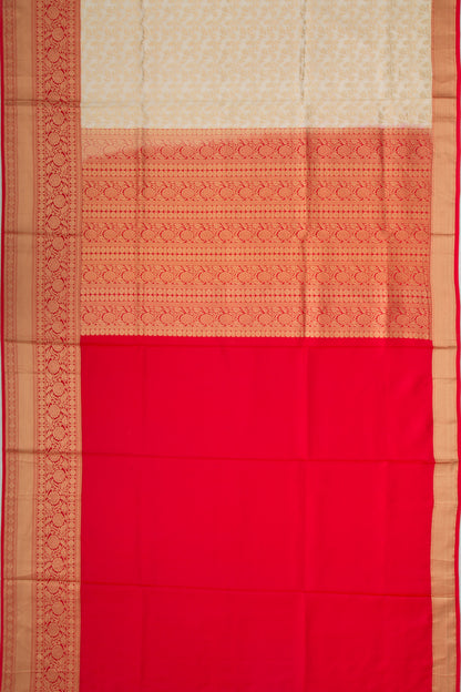 Coimbatore Soft Silk Jaal Cream Saree