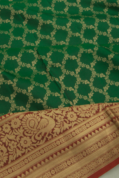 Coimbatore Soft Silk Brocade Green Saree