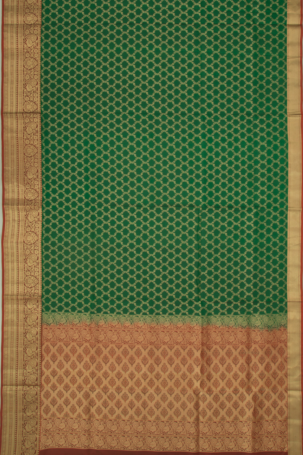Coimbatore Soft Silk Brocade Green Saree