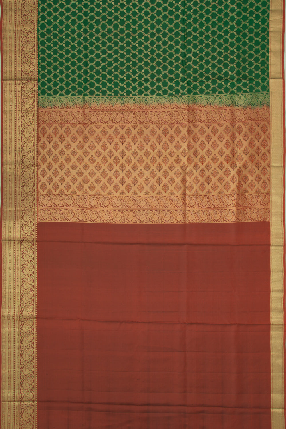 Coimbatore Soft Silk Brocade Green Saree