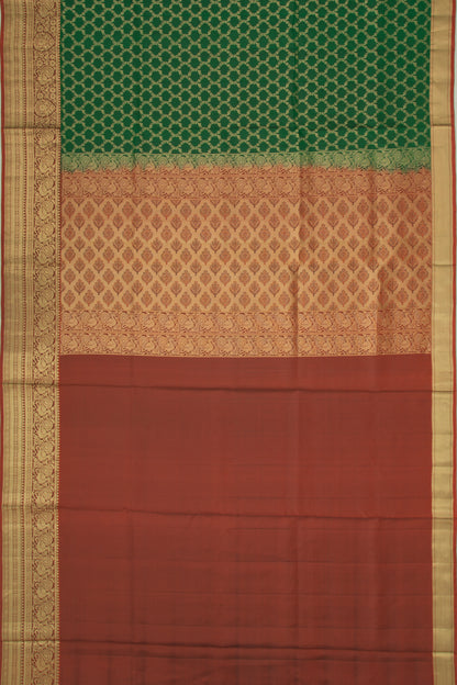 Coimbatore Soft Silk Brocade Green Saree