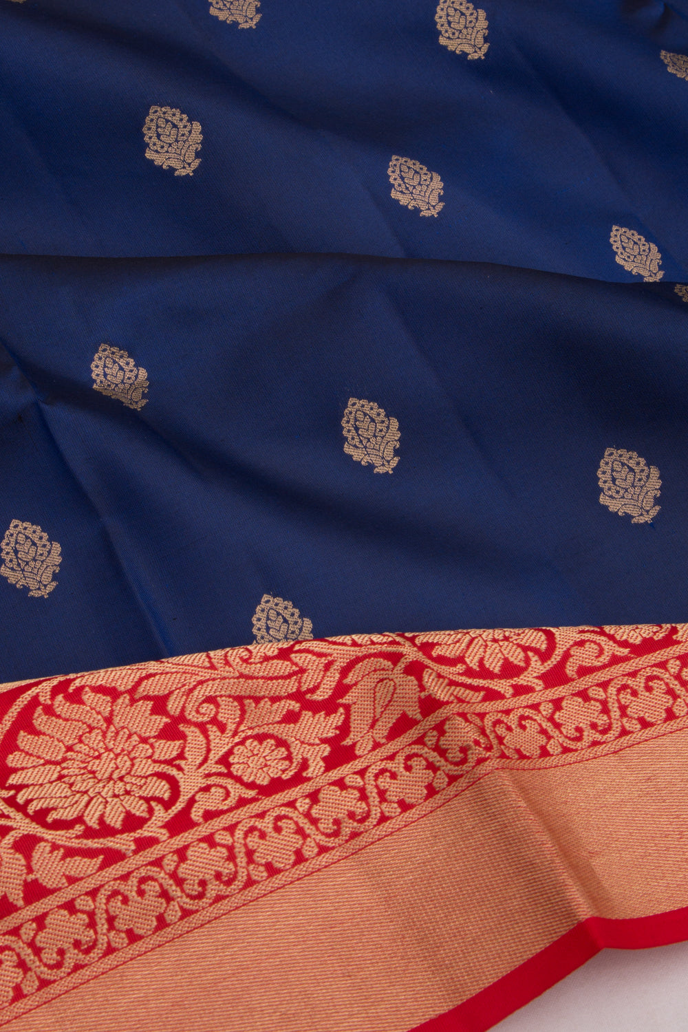 Coimbatore Soft Silk Butta Dark Blue Saree