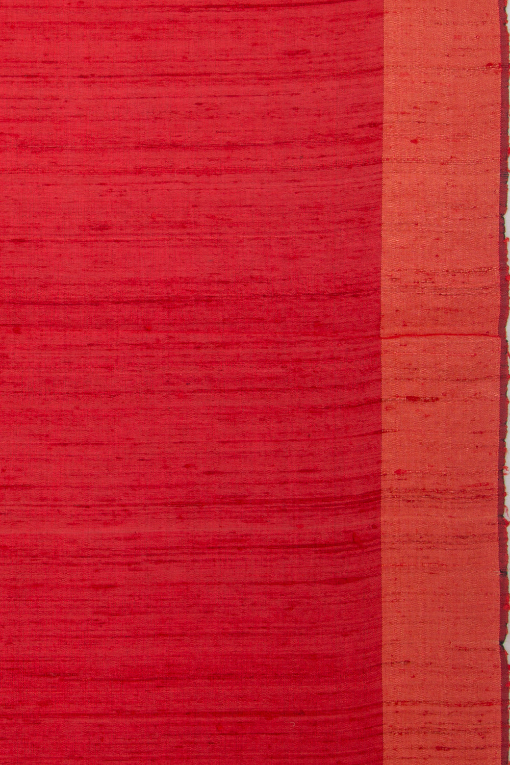 Tussar Plain Red Saree