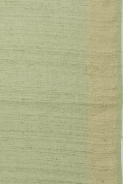 Tussar Plain Pista Green Saree