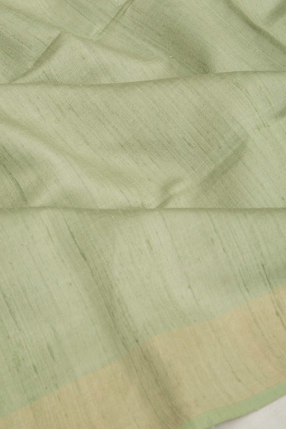 Tussar Plain Pista Green Saree